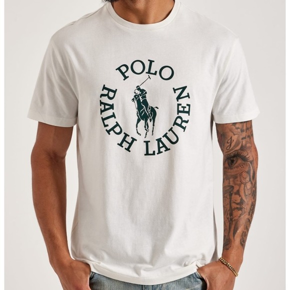 POLO RALPH LAUREN MENS S/S T-SHIRT~XXL~OFF WHITE~NWT - Picture 1 of 3